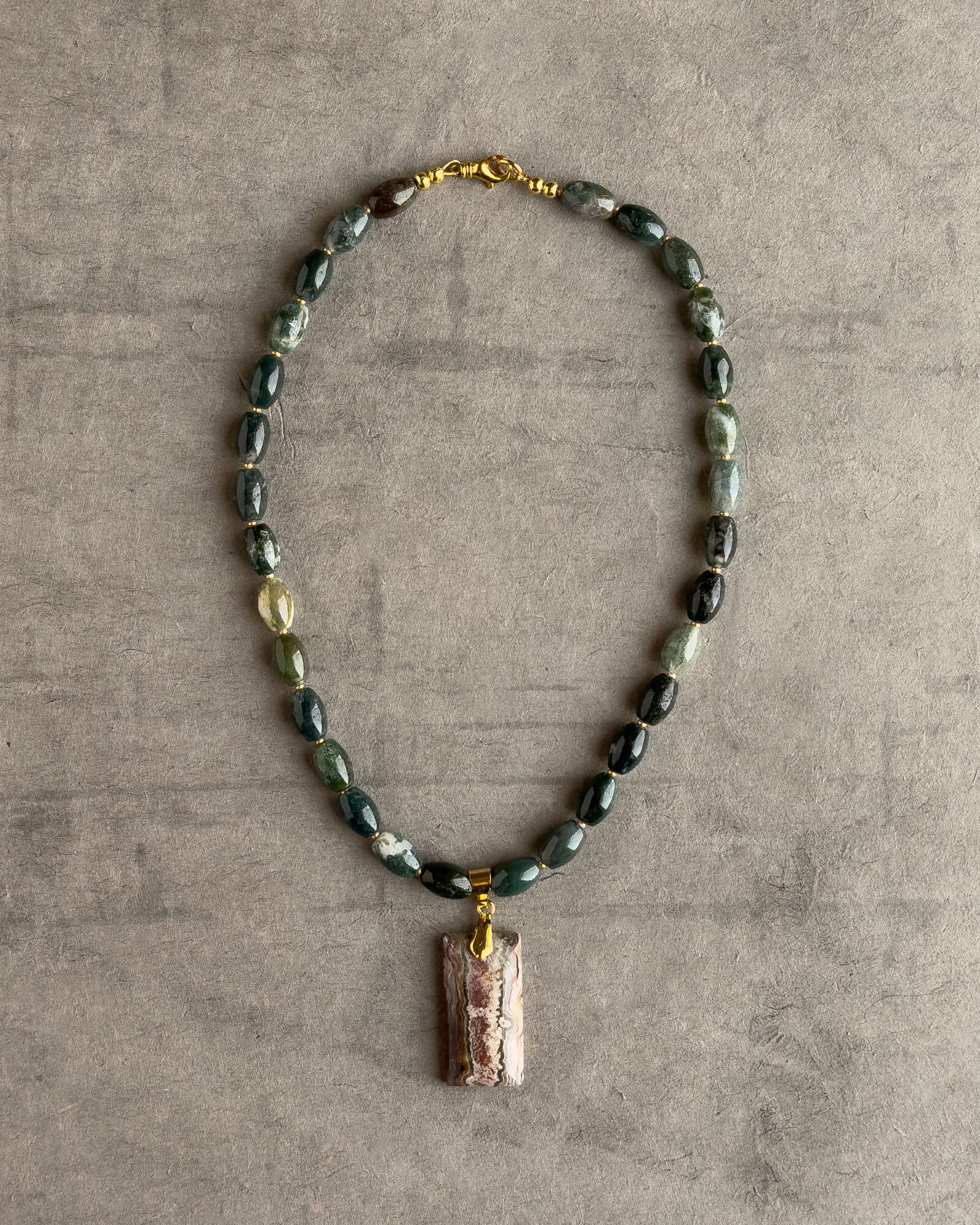 KenLea Designs, Breathtaking Laguna Lace and Moss Agate Necklace